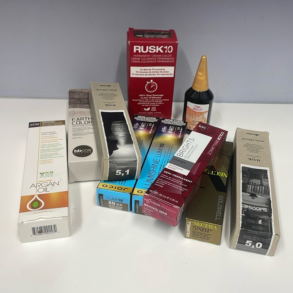 LOT Hair Color and Treatment new. 10 shades.  New